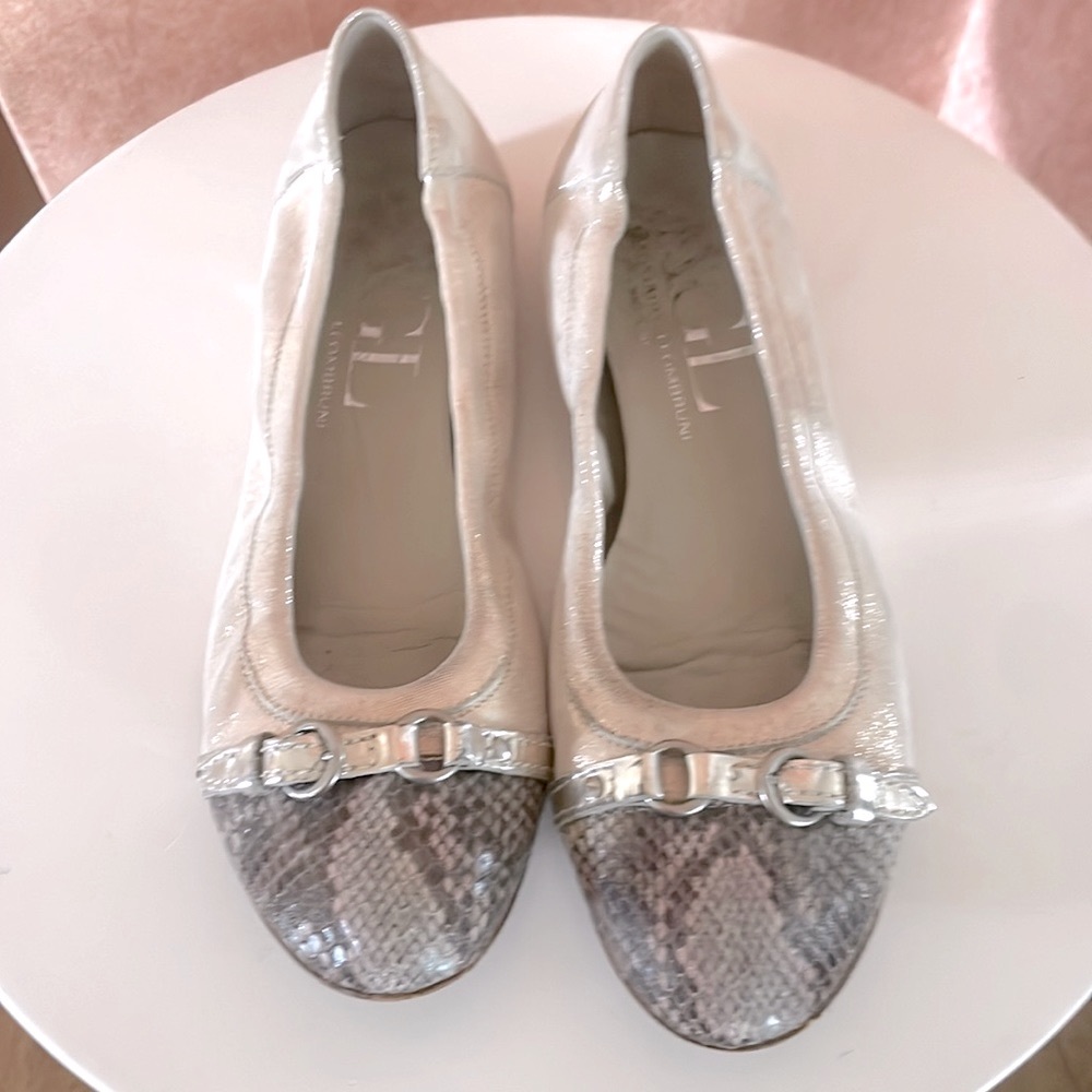 AGL Ballet Flats snakeskin & cream size 39